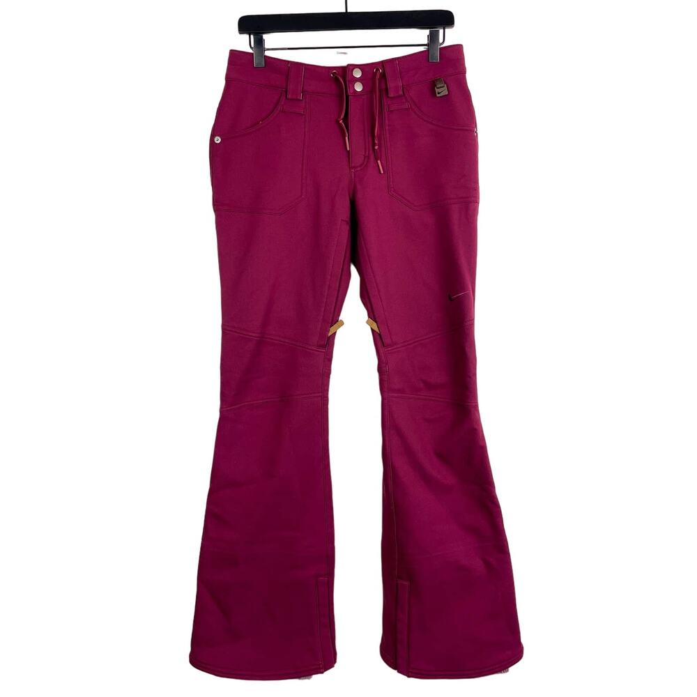 Nike Womens Size S Fleece Lined Waterproof Snow Ski Flare Pants 31” Inseam